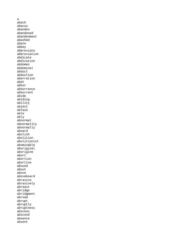 Vocabulary File | PDF