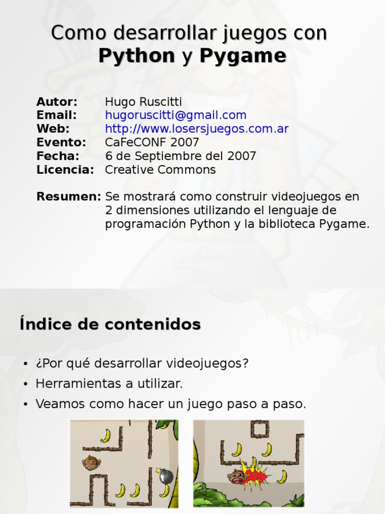 Desarrollar Juegos con Python y Pygame | PDF | Python (lenguaje de ...