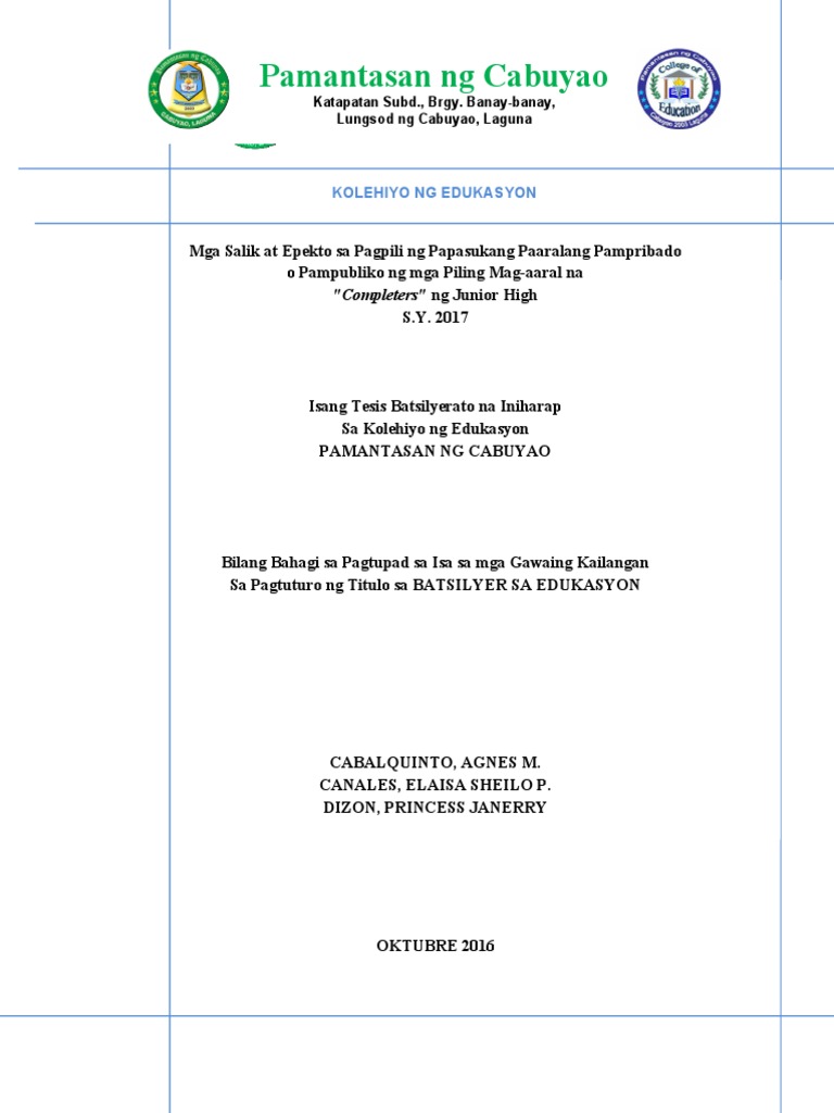 PANANALIKSIK RESEARCH PAPER EXAMPLE PDF FREE DOWNLOAD visual data 3