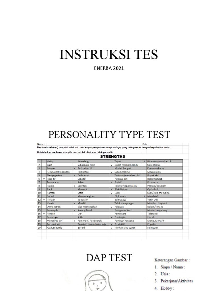 Instruksi Tes | PDF