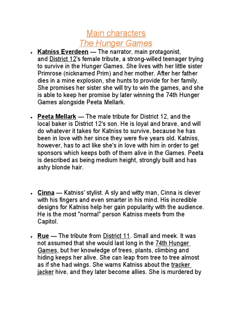 Hunger Games Note | PDF