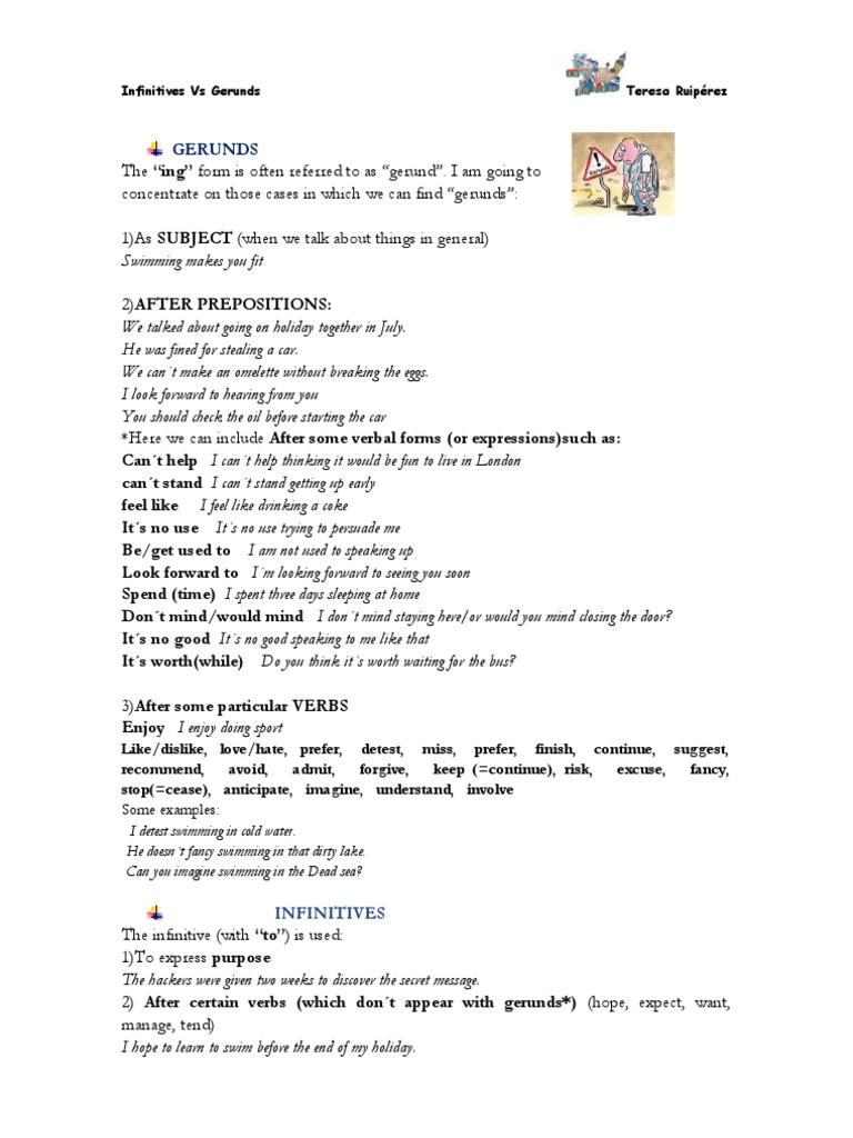 Gerunds and Infinitives Explained | PDF | Grammar | Syntax