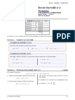 DS2 3e 2021 2022 Calcul Litteral