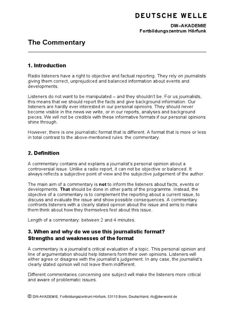 The Commentary Pdf Argument