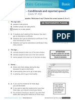 Review Exercise 12 Conditionals and Reported Speech