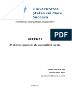 Problemele Generale Din Comunitațile Rurale