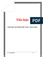 Tiểu Luận - Giáo Dục So Sánh Việt Nam - Malaysia - 733353