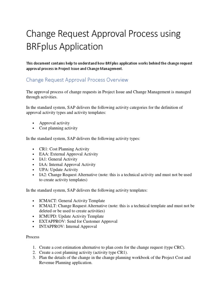 Change Request Approval Process Guide | PDF | Computer Science | Computing