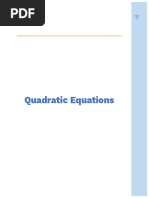 Quadratic-Equations Lecture Notes