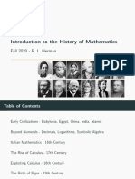 History of Math Intro