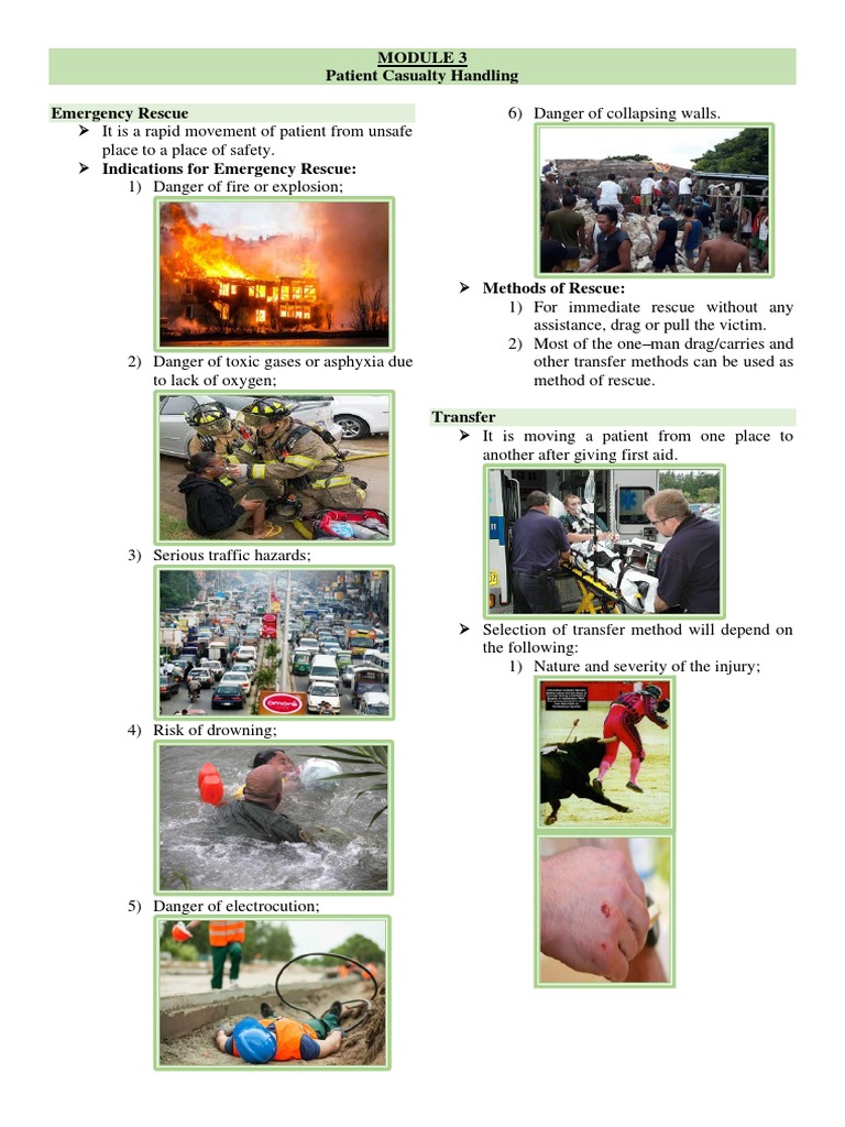 PPT Module 3 Patient Casualty Handling PDF First Aid Clinical
