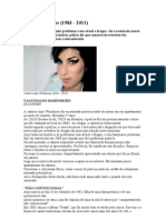 Amy Winehouse (1983 - 2011), cantora britânica encontrada morta