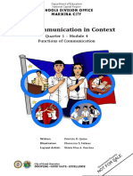 Oral-Com - Q1 - Module-4 Functions of Communication