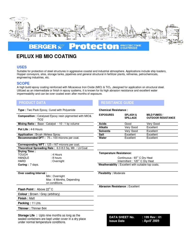 Berger Epilux Datasheet PDF