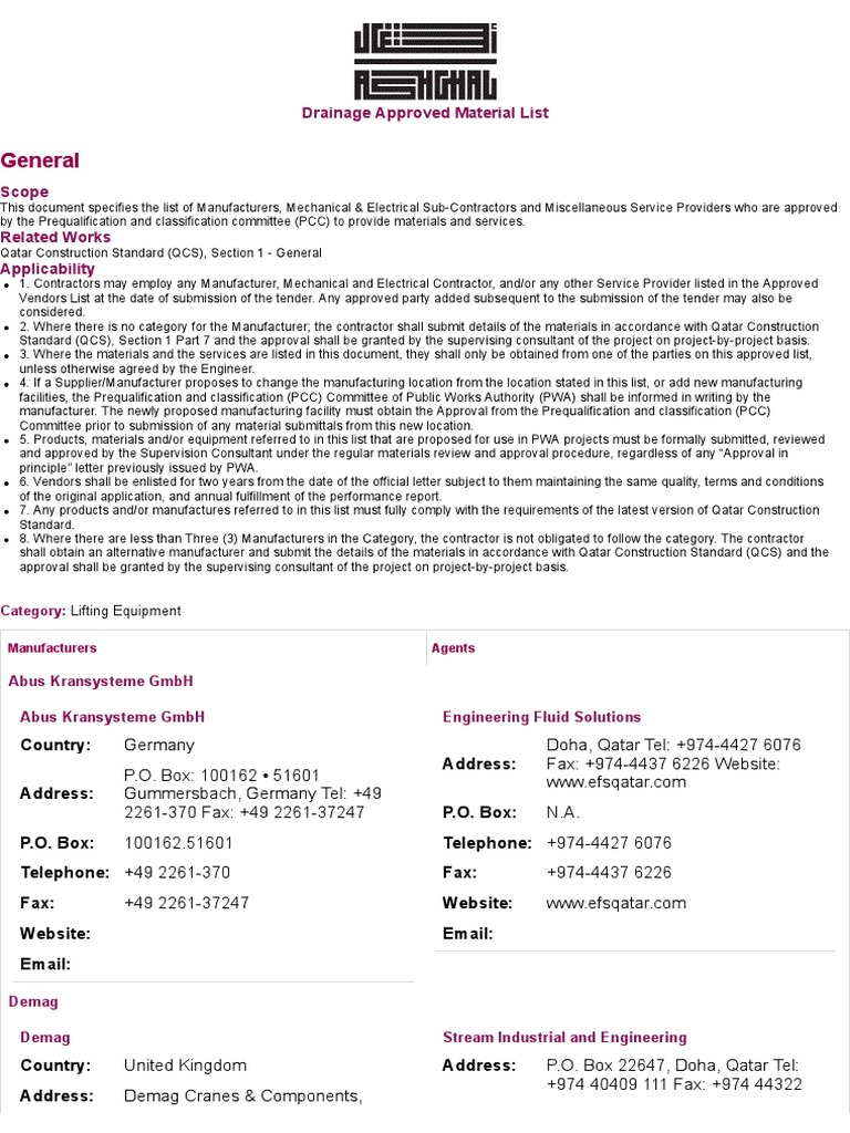 Lifting Equipment PDF Business