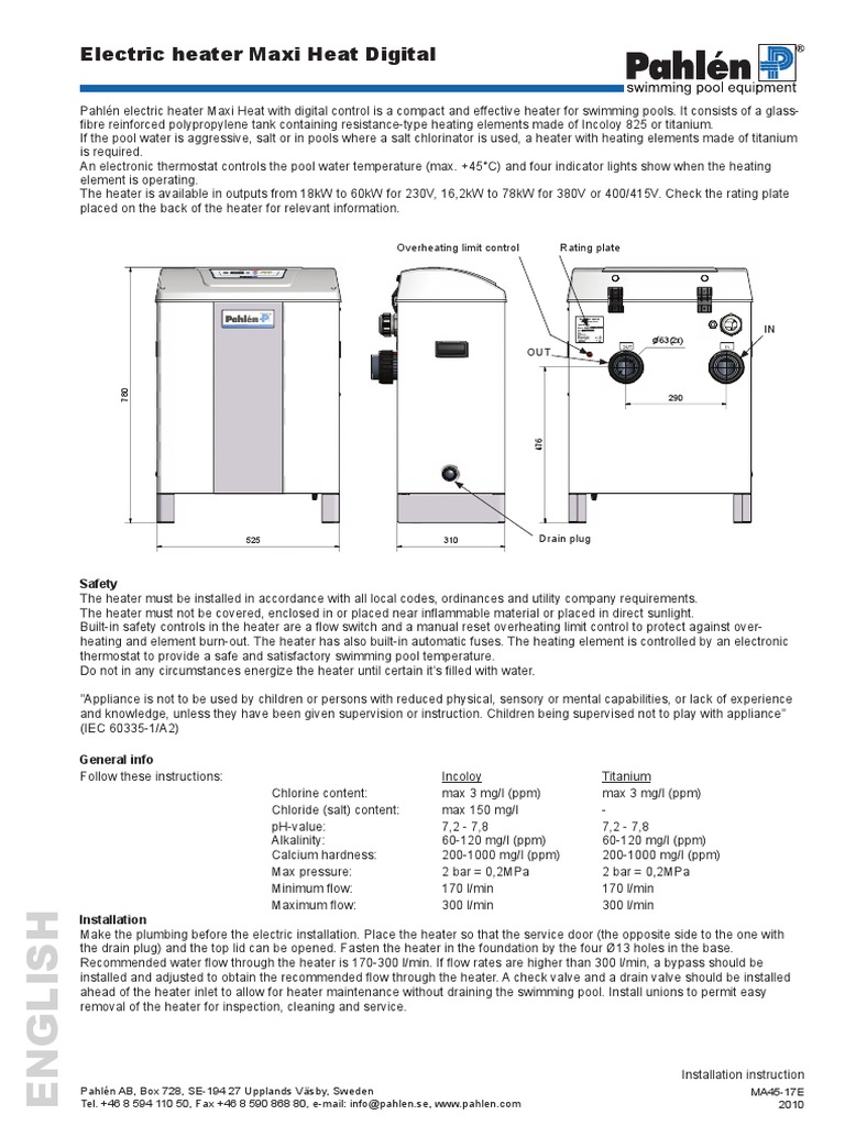 Maxi Heat Digital Electric Heater Guide | PDF | Valve | Thermostat