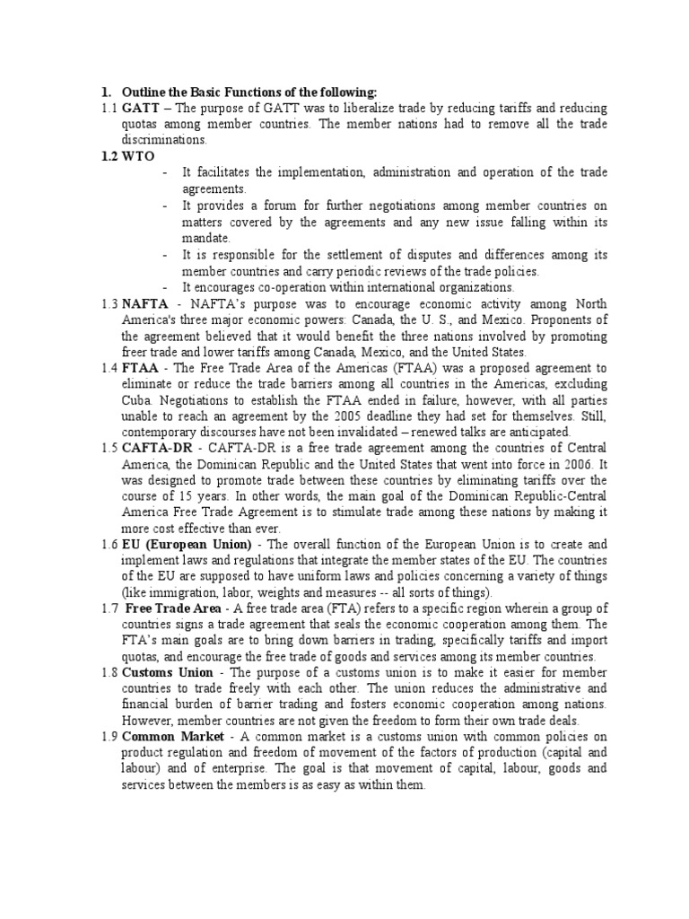 Trade Agreement PDF Trade Agreements European Union