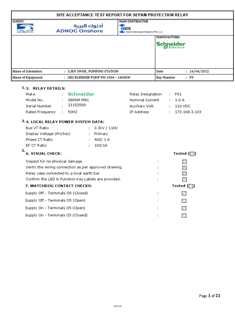 Cubicle F9 UBZ BLENDER PUMP PM1004 1400kW PDF