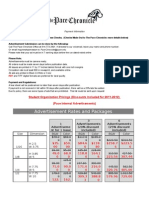 Pace Chronicle - Ad Pricing - Student Organization Pricings