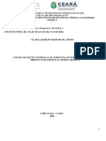 Análise de Políticas Públicas No Âmbito Da Segurança Pública Como Direito Fundamental Da Pessoa Humana - Autora Valeska Basílio Feijó França Pinto