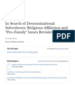 In Search of Denominational Subcultures: Religious A Liation and "Pro-Family" Issues Revisited