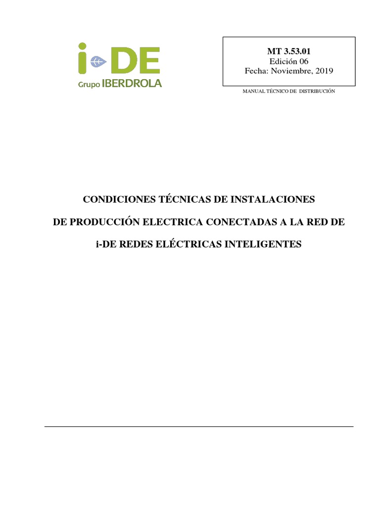 Condiciones Tecnicas Instalaciones MT 3-53-01 | PDF | Transformador ...