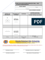 Roteiro de estudos para recuperação final