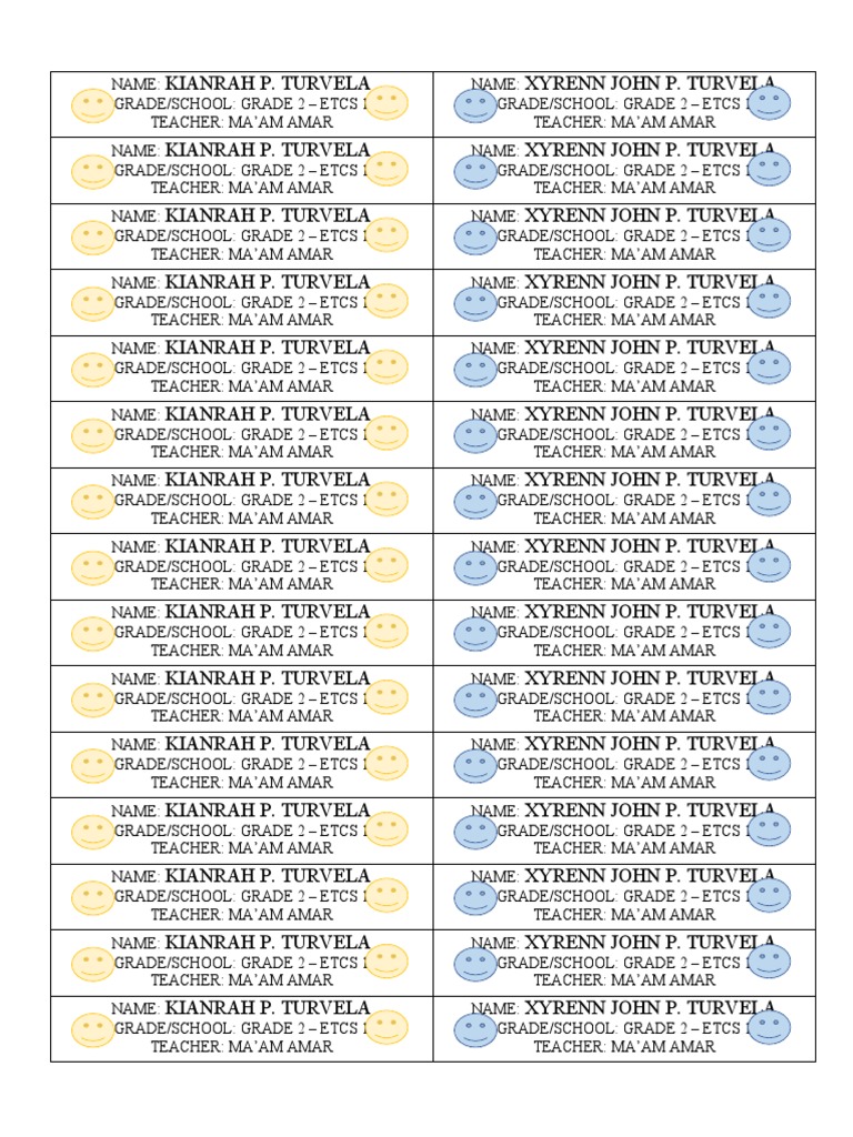 Name Tag | PDF | Philippines | Linguistics