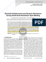 Electrode Displacement and Dynamic Resistance During Small-Scale Resistance Spot Welding