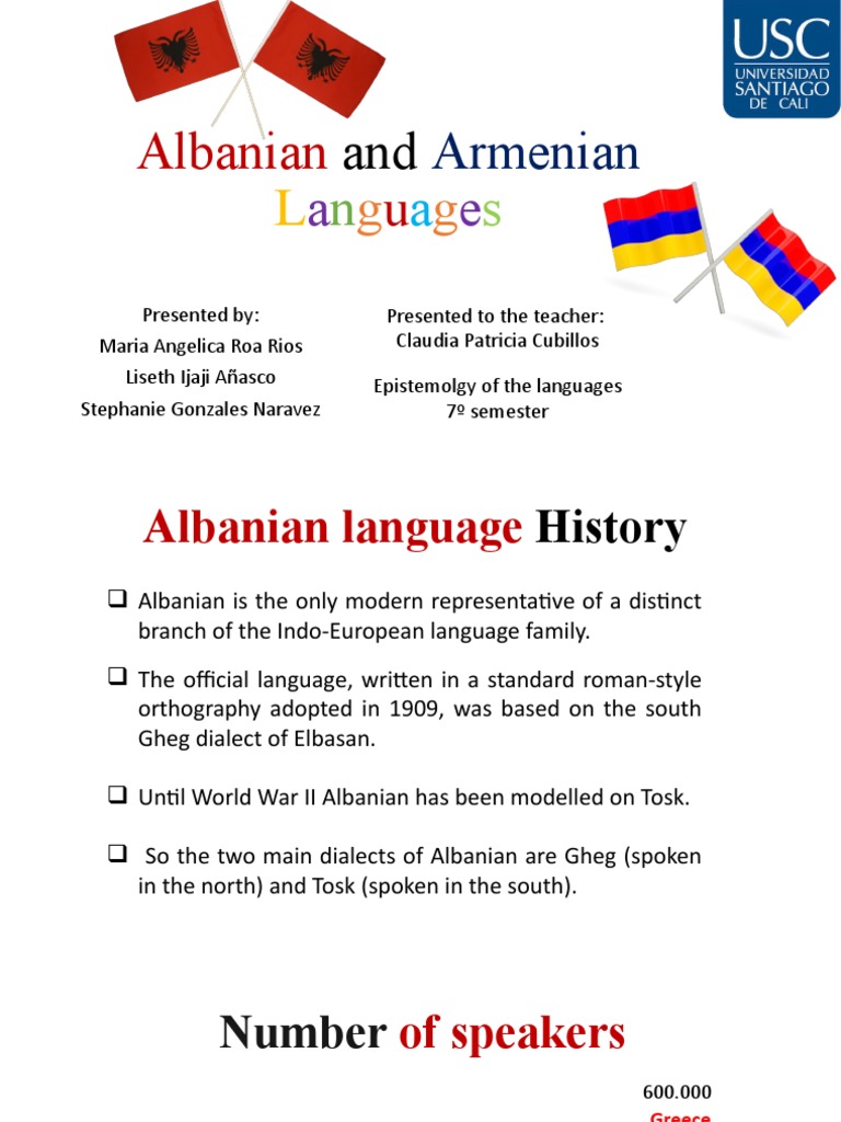 Albanian and Armenian Languages PDF Albania Human Communication