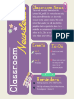 Purple Illustrations Classroom Newsletter