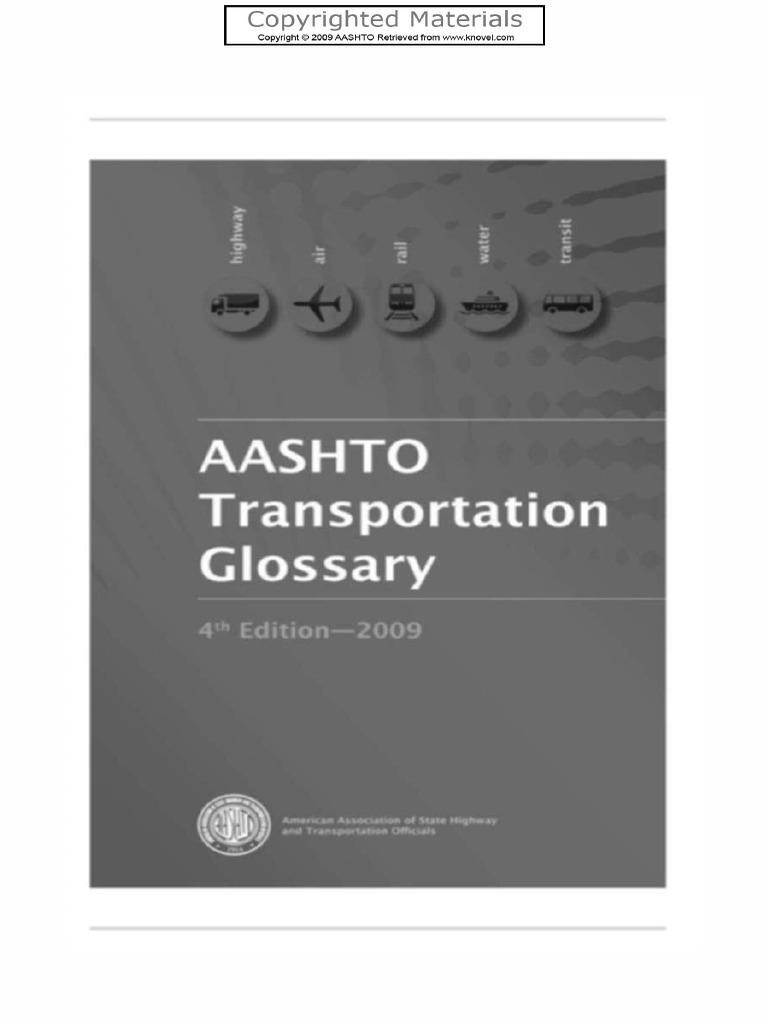 AASHTO Transportation Glossary PDF Sampling (Statistics) Airport