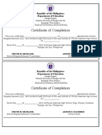 Certificate of Appearance and Participation