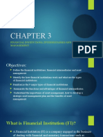 CHAPTER 3 - Financial Institutions, Intermediaries and Asset Management