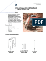 BUMPER Rear Ford Van 92 12 Installation Instructions 032720