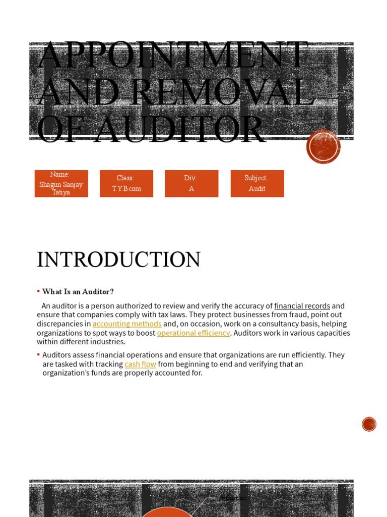 Appointment and Removal of Auditors | PDF | Financial Audit | Audit
