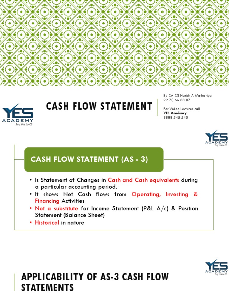 9 CMA Rev. Cash Flow Statement | PDF | Cash Flow Statement | Dividend