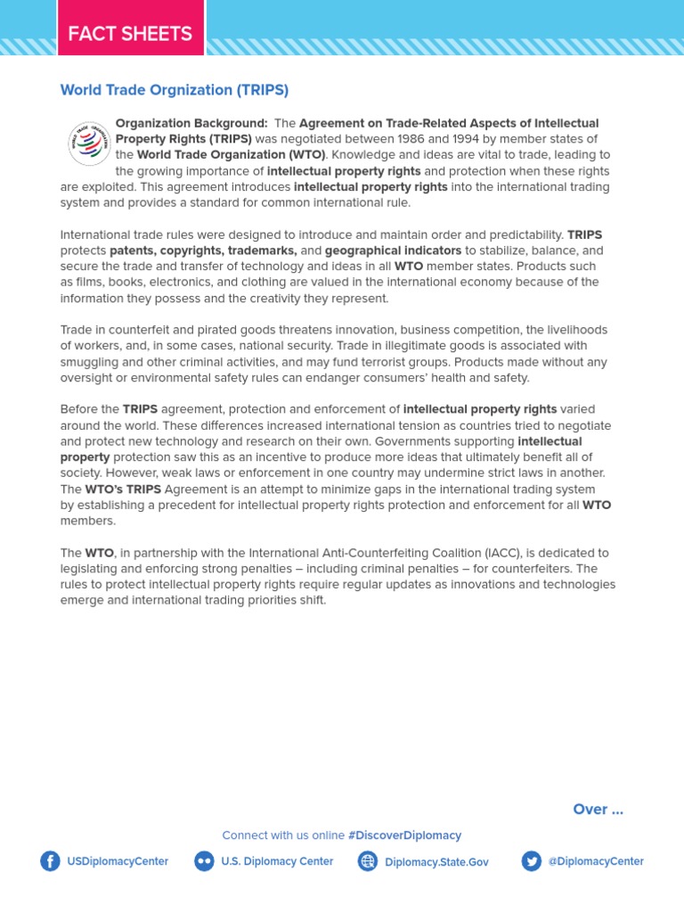 TRIPS PDF Intellectual Property Trips Agreement