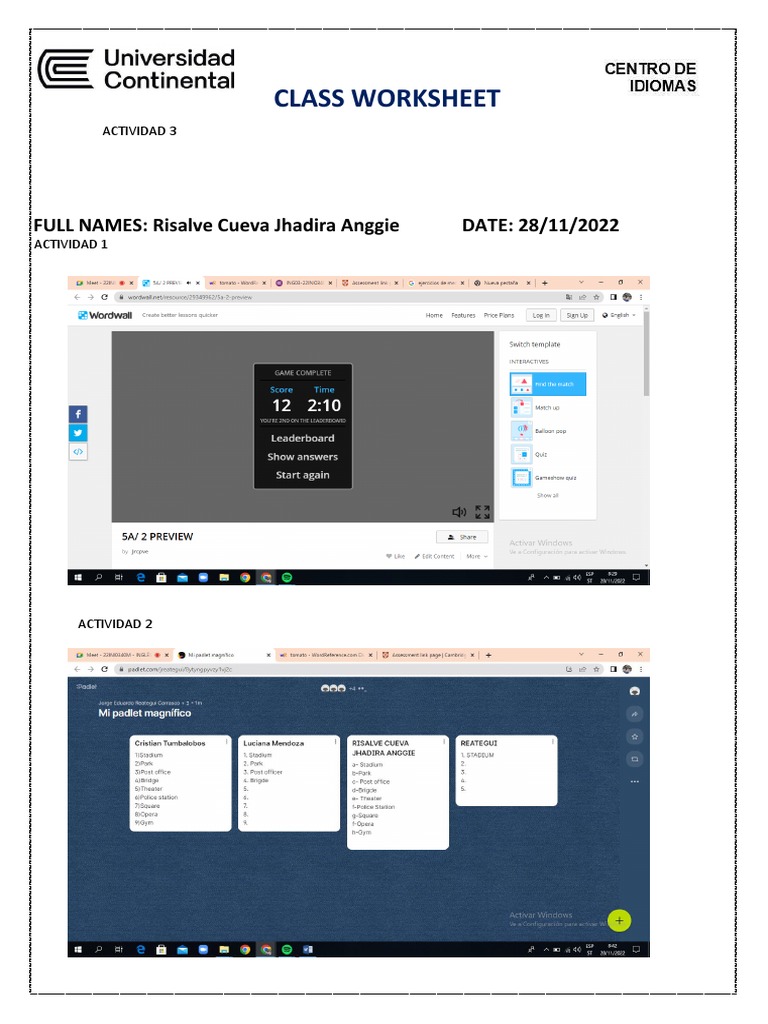 28-Formato de Worksheet | PDF