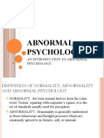 Introduction to Abnormal Psychology