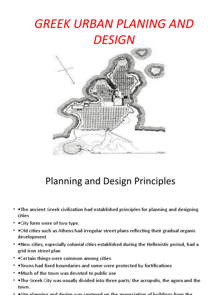 Greek Urban Planing and Design PDF Ancient Greece Greece