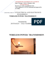 Department of Electrical and Electronics Engineering Wireless Power Transmission Presented By: 20C35A0224 - Gali Vamshikrishna