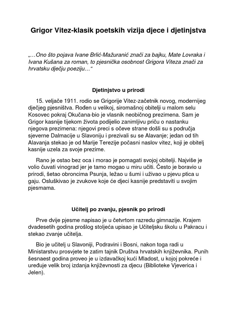 Grigor Vitez | PDF
