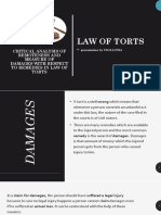 Law of Torts: Critical Analysis of Remoteness and Measure of Damages With Respect To Remedies in Law of Torts
