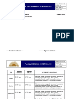 31 de Octubre Al 05 de Noviembre Del 2022 Planilla Semanal