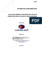 Inf. Complementaria A La EVAP Proyecto Subestacion San Luis