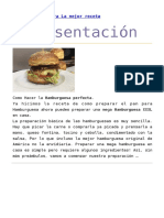 Presentación. Hamburguesa Casera La Mejor Receta