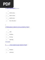 Cloud Computing Is A .............. : Reliable System Stateless System Stateful System None of The Above