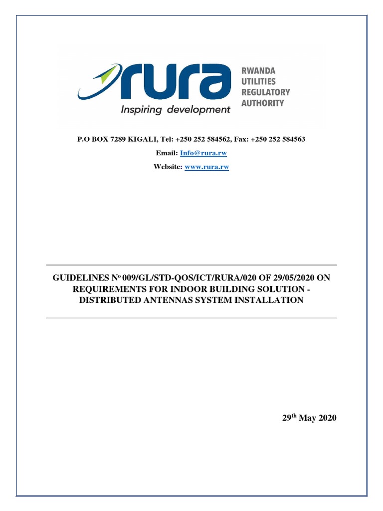 IBS-DAS Installation Guidelines Rwanda | PDF | Antenna (Radio) | Cable ...