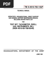 Dwell Tach Test and Cal